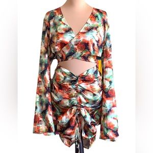 Satin Ruched Dresses Size 12 NWT